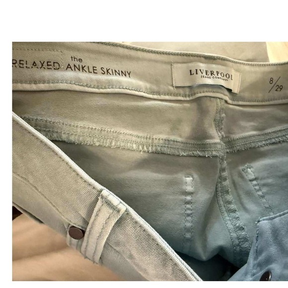 Liverpool Jeans Company Relaxed Ankle Skinny Jeans Slate Blue Women Size 8 - Picture 2 of 11